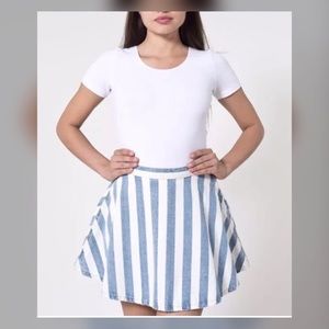 American Apparel Striped Denim Circle Skirt
